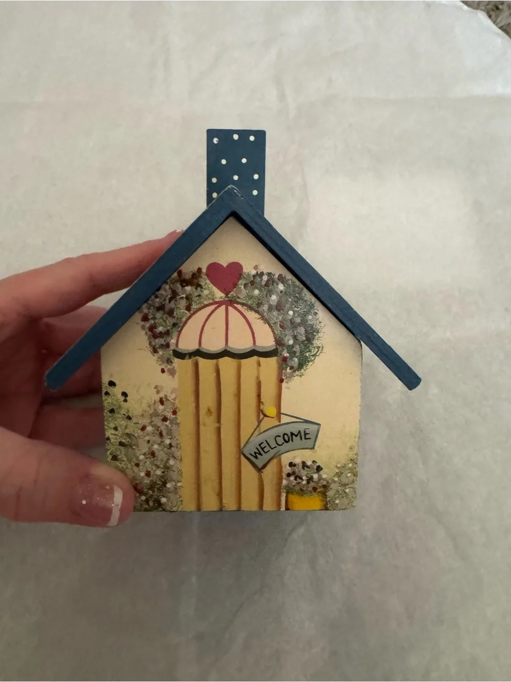 Vintage Cottagecore Wooden Tea Bag Holder Box